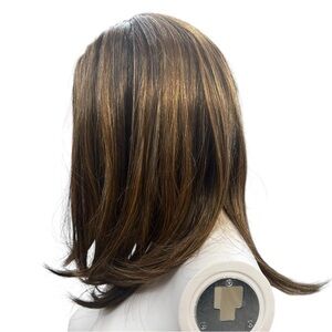 NWT Belle Tress Celine Wig Rich Chocolate Brown Rooted